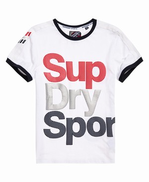 Superdry Athletico Sport Férfi Pólók Fehér | AJZMB1594